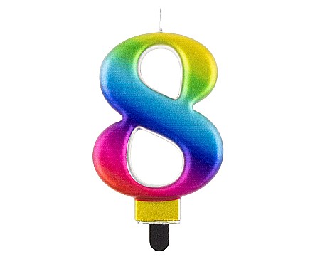 ARTICOLE PARTY - GOD LUMANARI TORT Number 8, galaxy, 8cm PF-SCG8