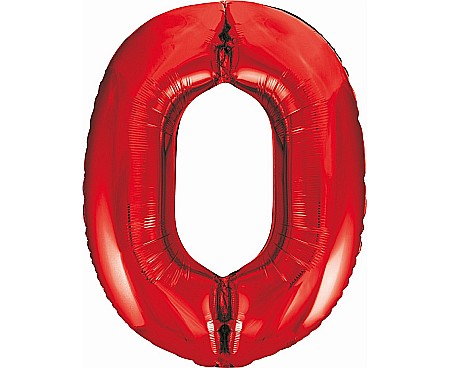 Baloane de Craciun si An Nou - GOD BALON FOLIE ALUMINIU Number 0, red, 85cm BC-HCW0