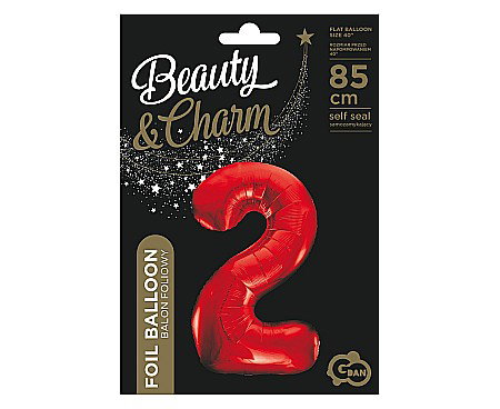 GOD BALON FOLIE ALUMINIU Number 2, red, 85cm BC-HCW2 [1]