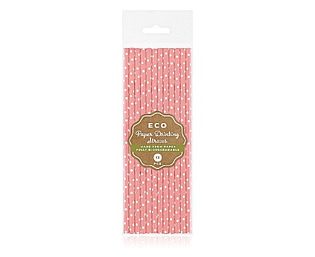 GOD PAIE DIN HARTIE PENTRU BAUTURI light pink with white dots, 12/set RP-JG12 [1]