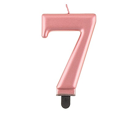 ARTICOLE PARTY - GOD LUMANARI TORT Number 7, metallic rose gold, 8cm PF-SCRZ7