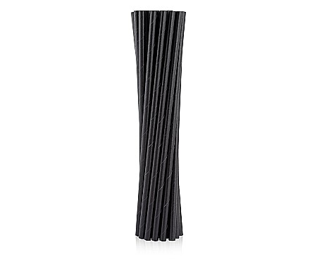 Farfurii/ Pahare/ Servetele/ Paie/ Tacamuri/ Fete masa - GOD PAIE DIN HARTIE PENTRU BAUTURI black, 19.7cm, 12/set RP-CZ12