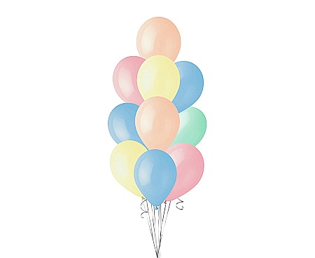 GOD BALON LATEX BEAUTY&CHARM 30cm, macaron colours assorted 10/set CB-1KMX [2]