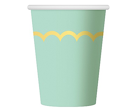 Farfurii/ Pahare/ Servetele/ Paie/ Tacamuri/ Fete masa - GOD PAHARE CARTON Mint, 266ml, 6/set PF-KMI