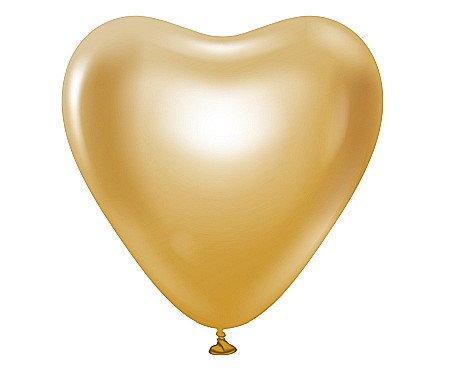 GOD BALOANE LATEX B&C, 30cm, platinum gold hearts, 6/set CB-S6LZ [1]