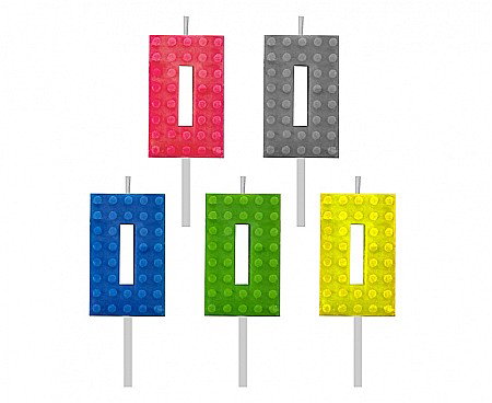 LUMANARE TORT Number 0, brick/model constructie, 5.5cm 7C-SUK0 [1]