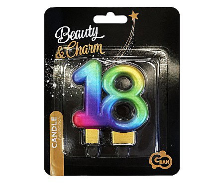 GOD LUMANARI TORT Candle number 18, galaxy, 7.5cm SF-S18G [1]