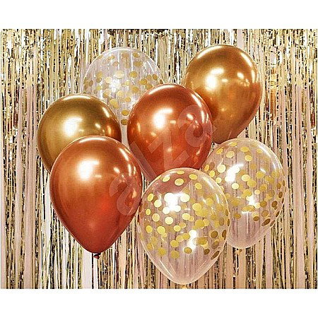 GOD BALOANE Balloon Bouquet B&C, 30cm, gold and cooper 7/set BB-ZLM7 [3]