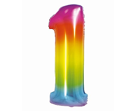 Baloane si accesorii - GOD BALON FOLIE ALUMINIU SMART 1 RAINBOW 76CM CH-STC1