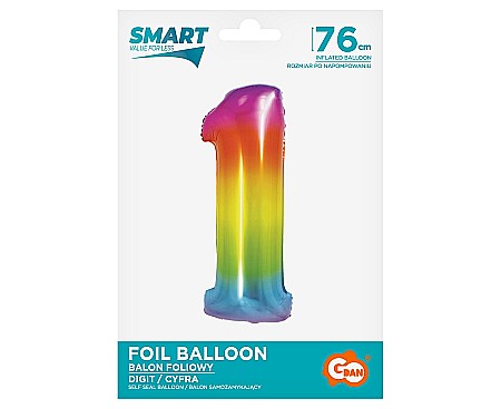 GOD BALON FOLIE ALUMINIU SMART 1 RAINBOW 76CM CH-STC1 [1]