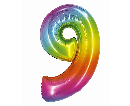 Baloane si accesorii - GOD BALON FOLIE ALUMINIU SMART 9 RAINBOW 76CM CH-STC9
