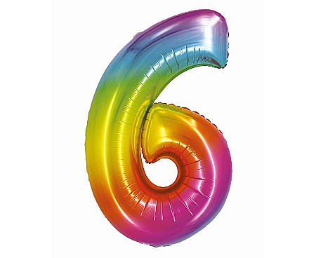 Baloane si accesorii - GOD BALON FOLIE ALUMINIU SMART 6 RAINBOW 76CM CH-STC6