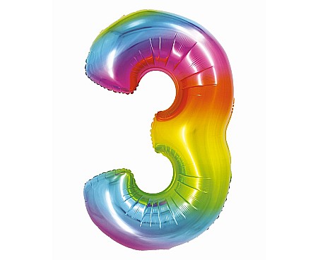 Baloane si accesorii - GOD BALON FOLIE ALUMINIU SMART 3 RAINBOW 76CM CH-STC3