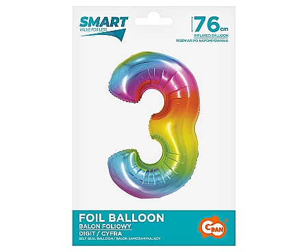 GOD BALON FOLIE ALUMINIU SMART 3 RAINBOW 76CM CH-STC3 [1]