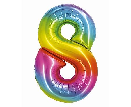 Baloane si accesorii - GOD BALON FOLIE ALUMINIU SMART 8 RAINBOW 76CM CH-STC8