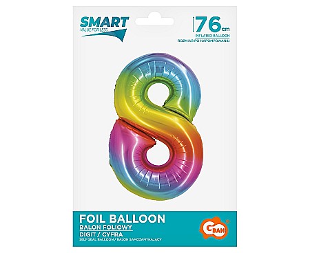 GOD BALON FOLIE ALUMINIU SMART 8 RAINBOW 76CM CH-STC8 [1]