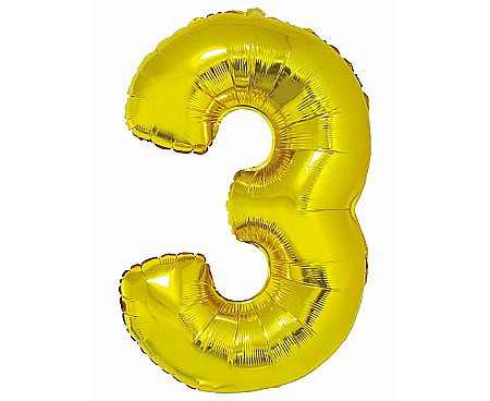Baloane si accesorii - GOD BALON FOLIE ALUMNIU SMART 3 GOLD 76CM CH-SZL3