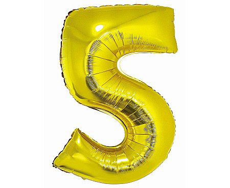 Baloane si accesorii - GOD BALON FOLIE ALUMNIU SMART 5 GOLD 76CM CH-SZL5