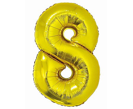 Baloane si accesorii - GOD BALON FOLIE ALUMNIU SMART 8 GOLD 76CM CH-SZL8