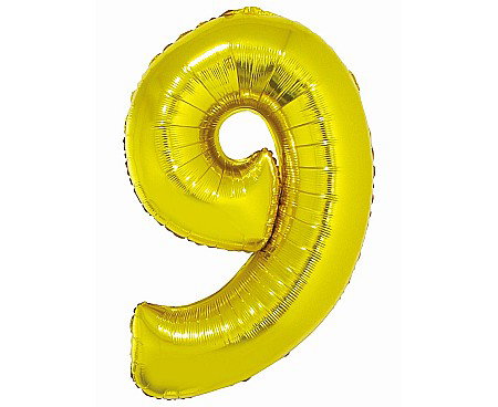 Baloane si accesorii - GOD BALON FOLIE ALUMNIU SMART 9 GOLD 76CM CH-SZL9