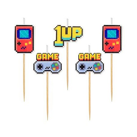 ARTICOLE PARTY - GOD LUMANARI TORT Pick candles, Game On, 5/set SF-SPGO