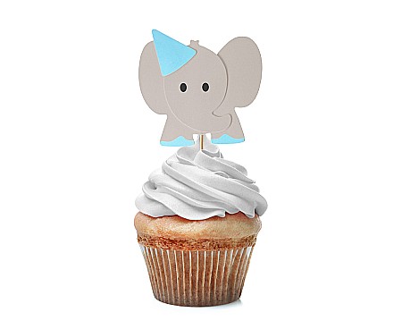 GOD DECORATIUNI PENTRU BRIOSE Elephants, blue, 10/set RV-PSNI [1]