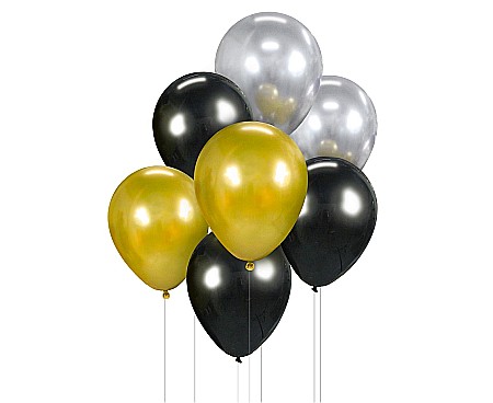GOD BALOANE Balloon Bouquet B&C, 30cm, auriu,ag, negru 7/set BB-ZSC7 [3]