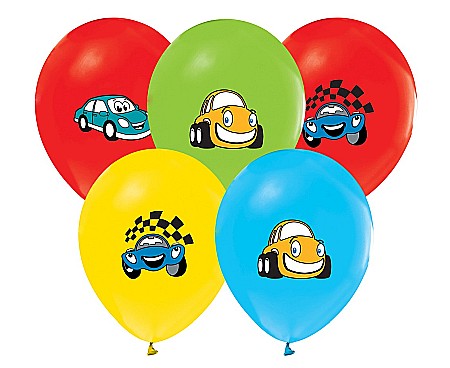 Baloane latex - GOD BALOANE LATEX Cartoon Car balloons, 30cm, 5/set GZ-SMK5