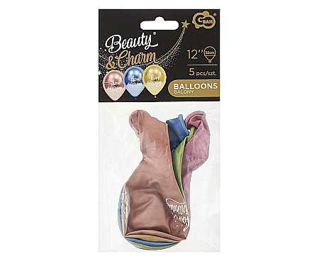 GOD BALOANE LATEX Happy Birthday, platinum, 30cm, 5/set GZ-HBP5 [1]