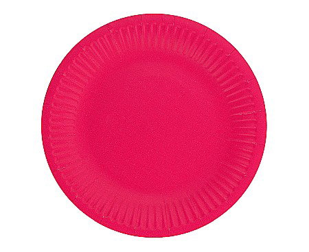 Farfurii/ Pahare/ Servetele/ Paie/ Tacamuri/ Fete masa - GOD FARFURII CARTON Solid colour, magenta, 18cm 6/set PW-TJM7