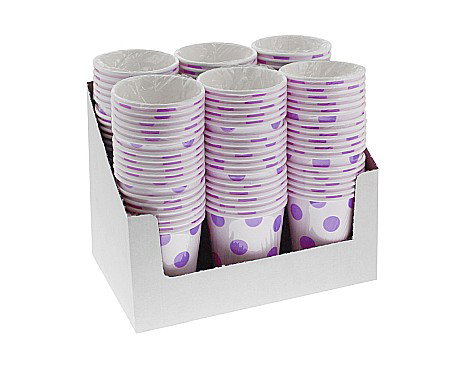 GOD PAHARE CARTON Polka Dots, lavanda, 250ml 6/set PW-KPGL [2]