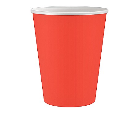 Farfurii/ Pahare/ Servetele/ Paie/ Tacamuri/ Fete masa - GOD PAHARE CARTON Red, 250ml, 6/set PW-KPJC
