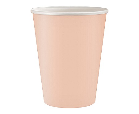 Farfurii/ Pahare/ Servetele/ Paie/ Tacamuri/ Fete masa - GOD PAHARE CARTON Light Pink, 250ml, 6/set PW-KPJR