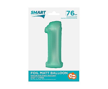 GOD BALON FOLIE ALUMINIU SMART 1 MAT MINT 76CM CH-SMT1 [1]