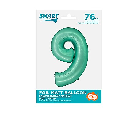 GOD BALON FOLIE ALUMINIU SMART 9 MAT MINT 76CM CH-SMT9 [1]