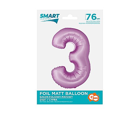 GOD BALON FOLIE ALUMINIU SMART 3 MAT LAVENDER 76CM CH-SLW3 [1]