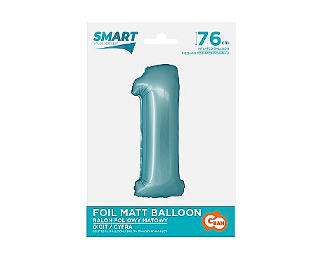 GOD BALON FOLIE ALUMINIU SMART 1 MAT LIGHT BLUE 76CM CH-SJN1 [1]