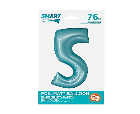 GOD BALON FOLIE ALUMINIU SMART 5 MAT LIGHT BLUE 76CM CH-SJN5 [1]