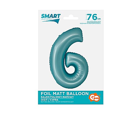 GOD BALON FOLIE ALUMINIU SMART 6 MAT LIGHT BLUE 76CM CH-SJN6 [1]