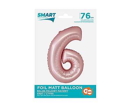 GOD BALON FOLIE ALUMINIU SMART 6 MAT LIGHT PINK 76CM CH-SJR6 [2]