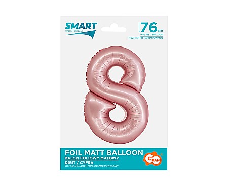 GOD BALON FOLIE ALUMINIU SMART 8 MAT LIGHT PINK 76CM CH-SJR8 [1]