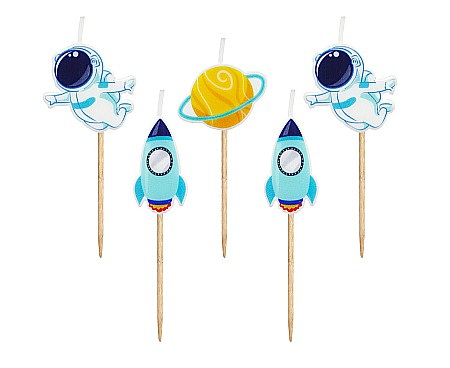 ARTICOLE PARTY - GOD LUMANARI TORT Pick candles Space, 7.5cm 5/set SF-PKOS