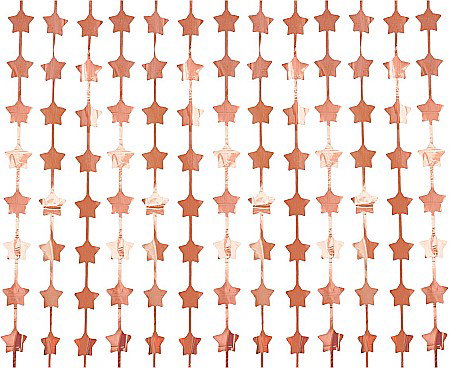 GOD PERDEA DECORATIVA FOLIE ALUMINIU 100*200CM STELE ROSE-GOLD SH-KGRZ [1]