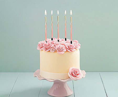 GOD LUMANARI TORT Ombre, gold/cream, 15cm 5/set 7C-SSOZ [1]