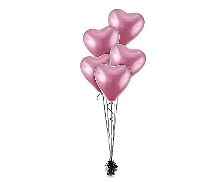 GOD BALOANE LATEX B&C, 30cm, platinum light pink hearts, 6/set CB-S6LJ [2]