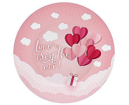 Ziua indragostitilor & Dragobete - GOD FARFURII CARTON Love Is In The Air, pink, 18cm 6/set PG-TLR6