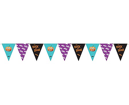 GOD GHIRLANDA DIN HARTIE Boo paper flag garland, 250cm 9 flags RV-GPFB [3]