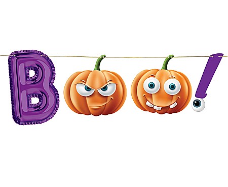 GOD GHIRLANDA DIN HARTIE Boo, purple, orange, 150cm RV-GPBO [2]