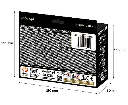 GOD GHIRLANDA DIN BALOANE B&C white, gold and black, 70 pcs GB-ZC70 [3]