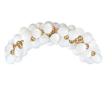 GOD GHIRLANDA DIN BALOANE B&C white and gold, 70 pcs GB-BZ70 [0]